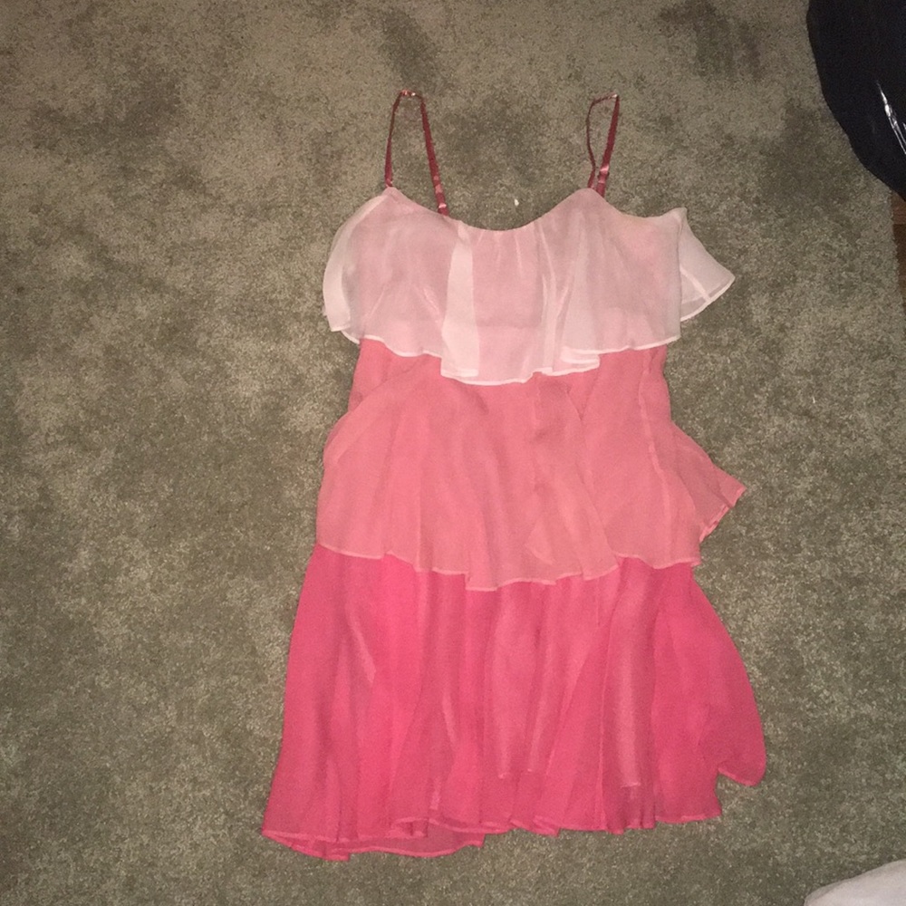 Laundry color blocked pink dress